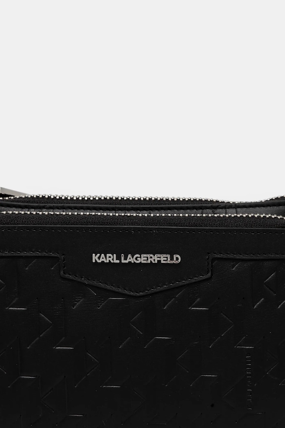 Kožená taška Karl Lagerfeld K/LOOM A1M30004 čierna
