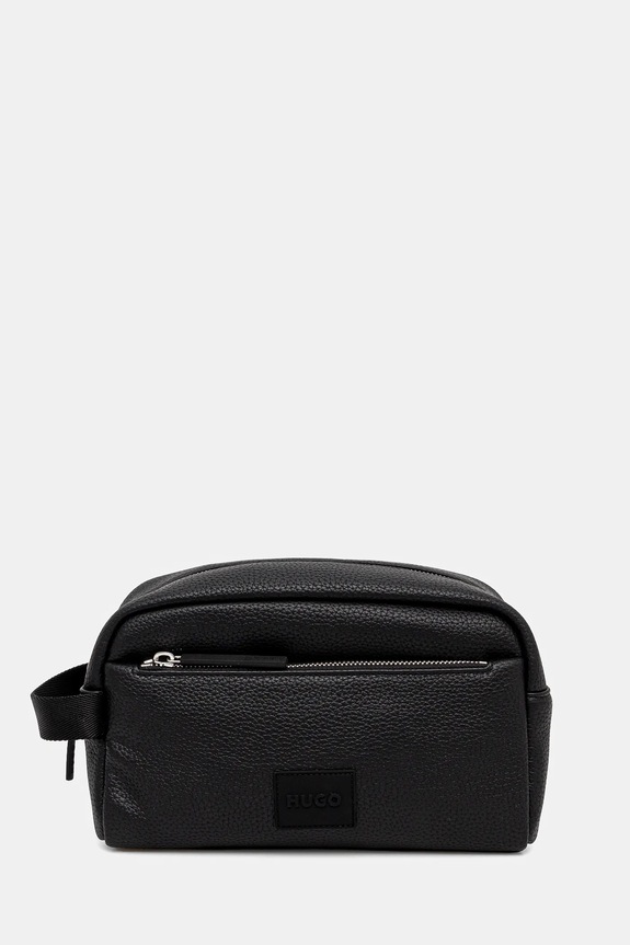 HUGO Νεσεσέρ ανδρικό από απομίμηση δέρματος Planet friendly μαύρο 50535686