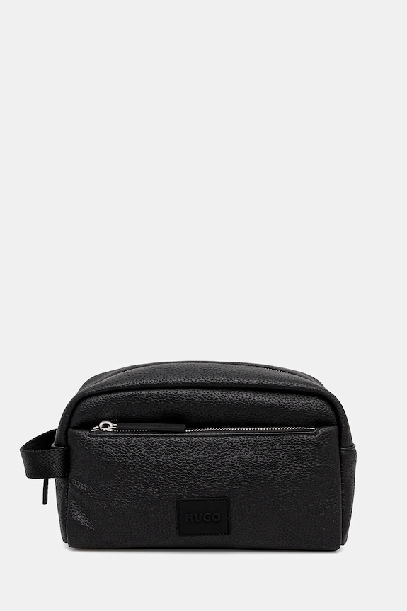 HUGO Νεσεσέρ ανδρικό από απομίμηση δέρματος Planet friendly μαύρο 50535686