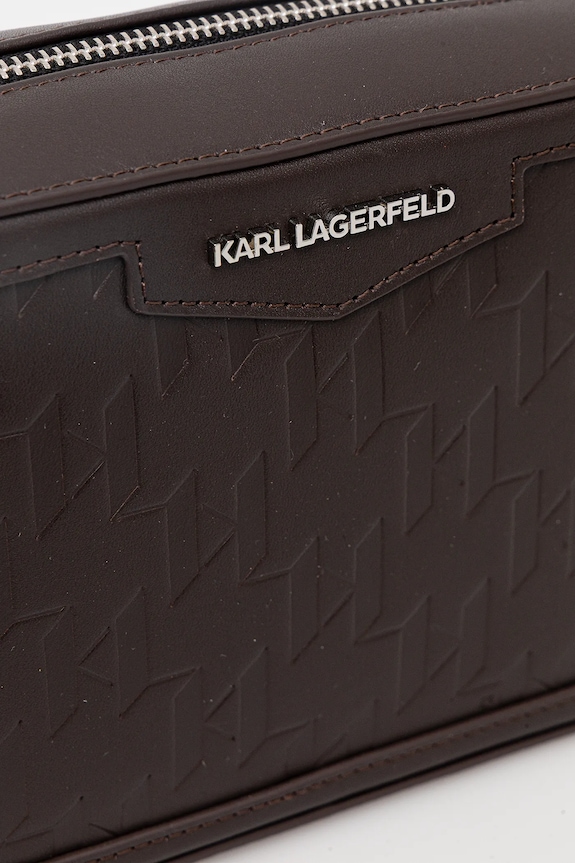Δερμάτινο φακελάκι Karl Lagerfeld K/LOOM A1M30067 καφέ