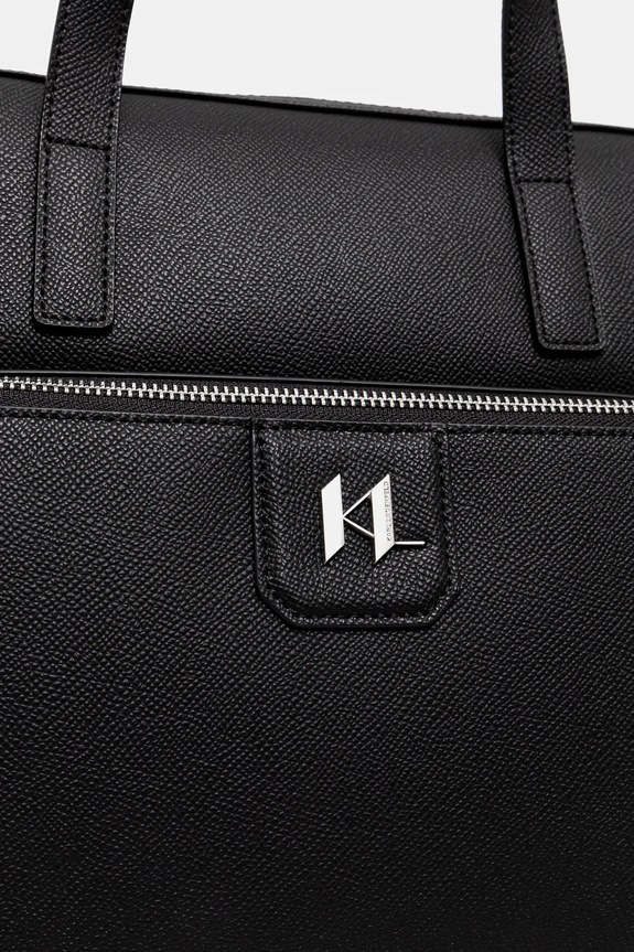 Kožená taška Karl Lagerfeld K/IKON čierna A1M30098