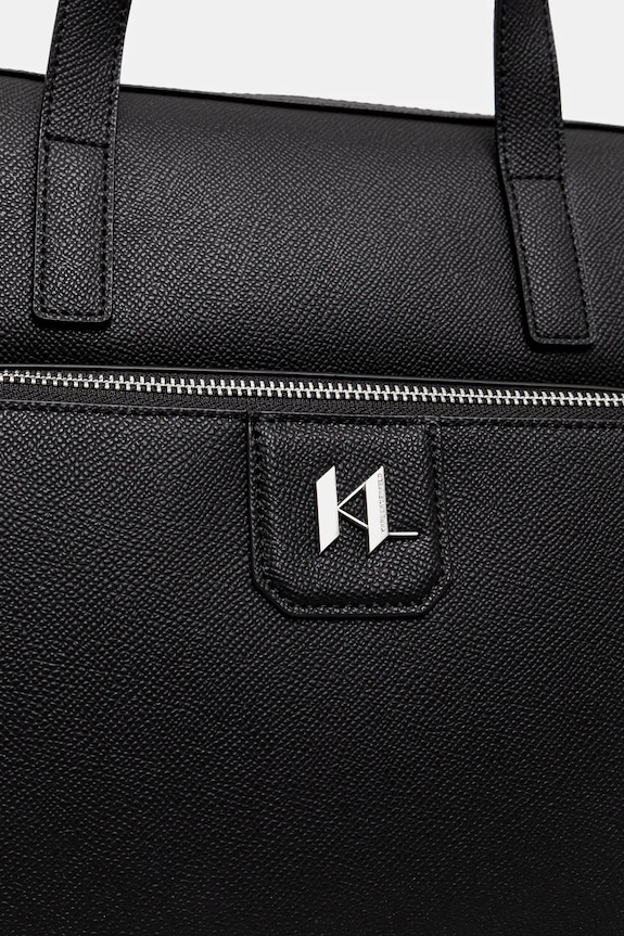 Kožená taška Karl Lagerfeld K/IKON čierna A1M30098