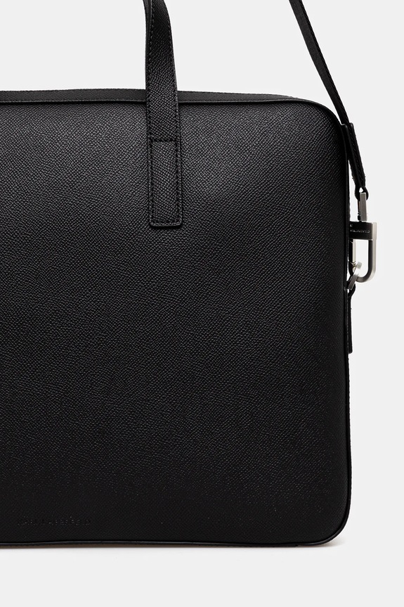 Kožená taška Karl Lagerfeld K/IKON A1M30098 čierna