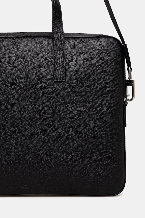 Kožená taška Karl Lagerfeld K/IKON A1M30098 čierna