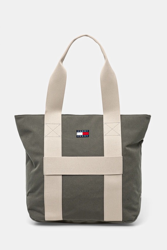 Tommy Jeans torba 36 x 41 x 19 cm tekstylny zielony AM0AM13278