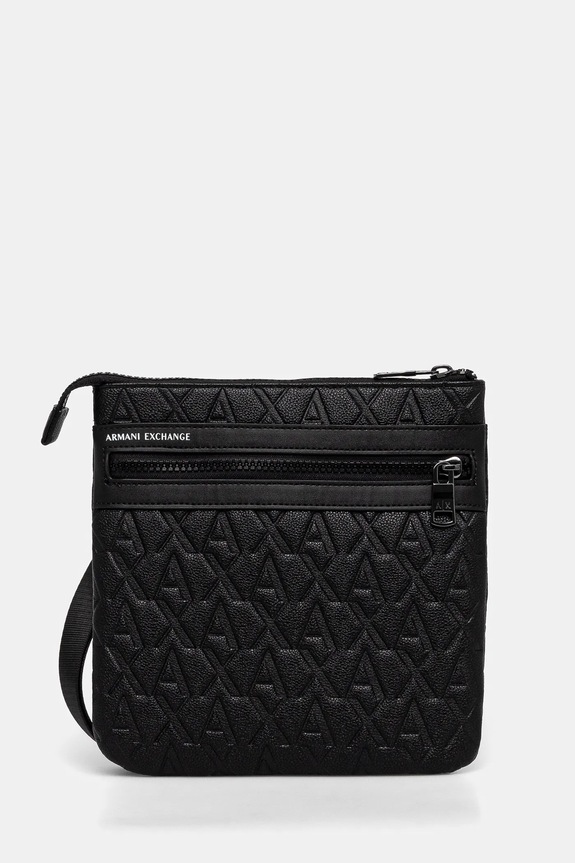 Torba Armani Exchange imitacija zrnate kože crna XM000579.AF12133.NOS