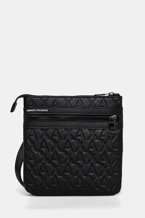 Torba Armani Exchange imitacija zrnate kože crna XM000579.AF12133.NOS