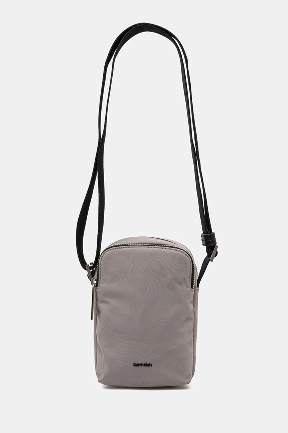 Ledvinka Calvin Klein hladký šedá K50K512888