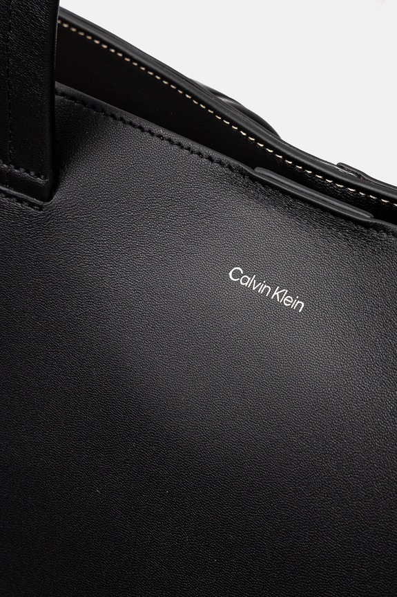 Kožená taška Calvin Klein 17 x 40 x 18 cm K50K512894 černá SS25