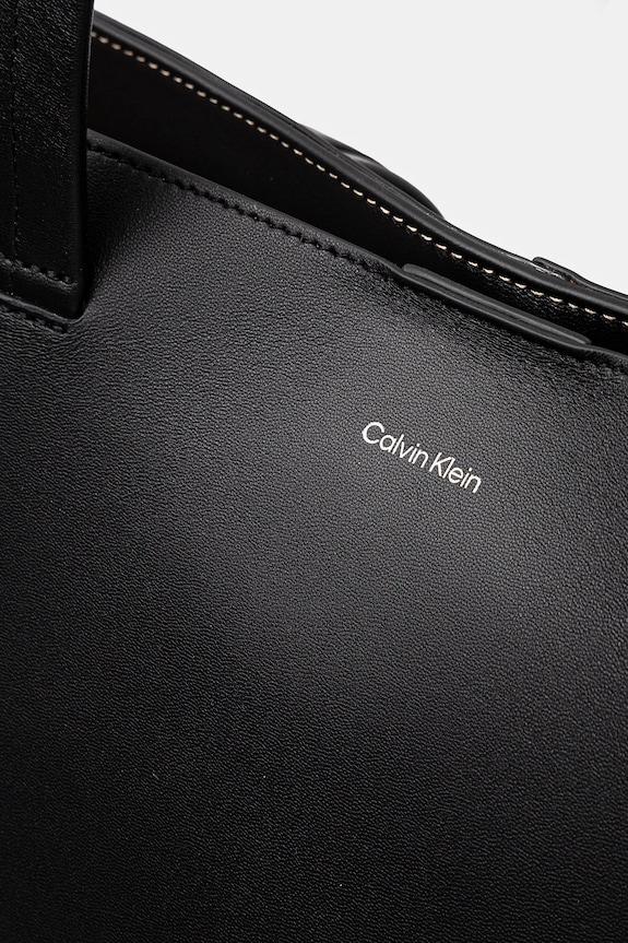 Kožená taška Calvin Klein 17 x 40 x 18 cm K50K512894 černá SS25