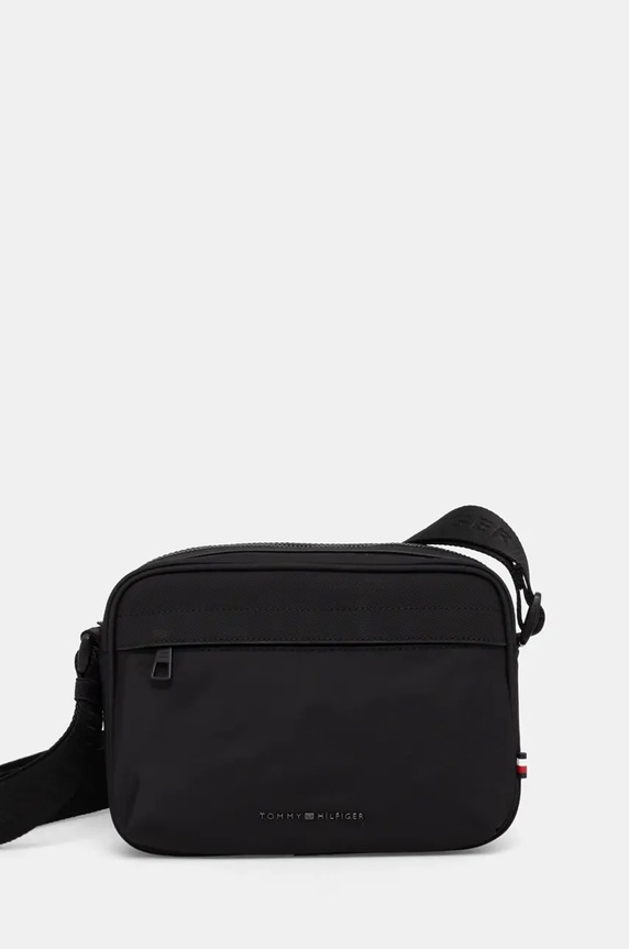Ledvinka Tommy Hilfiger hladký černá AM0AM13187
