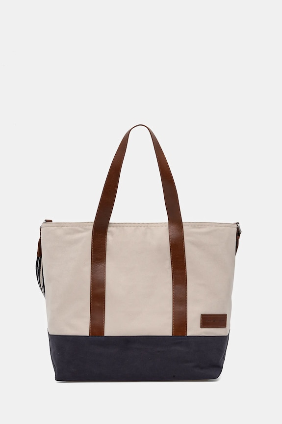 Tommy Hilfiger torba 42,5 x 40,5 x 24,5 cm mieści A4 beżowy AM0AM13368