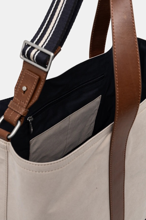 Tommy Hilfiger torba 42,5 x 40,5 x 24,5 cm beżowy AM0AM13368