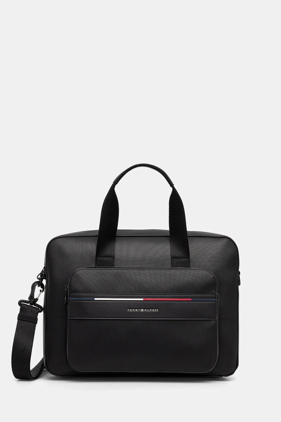 Tommy Hilfiger torba na laptopa mieści A4 czarny AM0AM13198