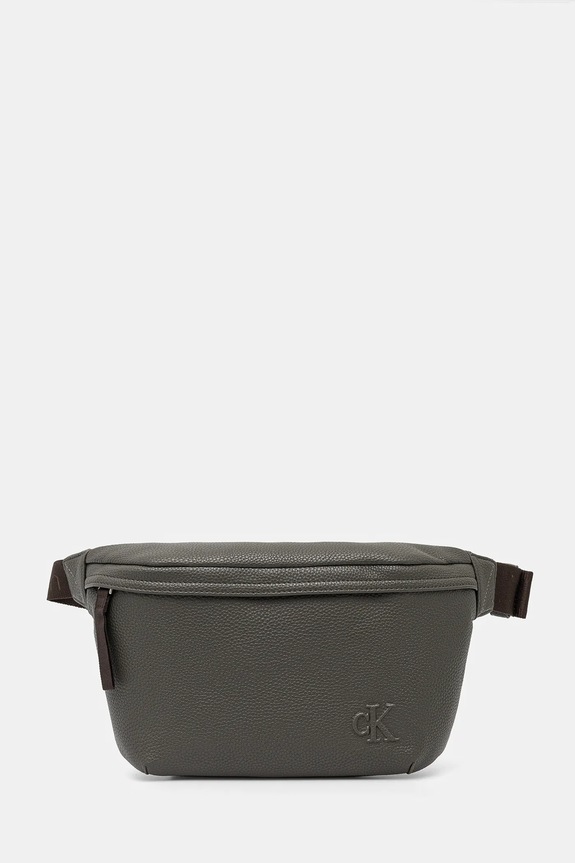 Τσάντα φάκελος Calvin Klein Jeans απομίμηση λείου δέρματος πράσινο LV04G3082G