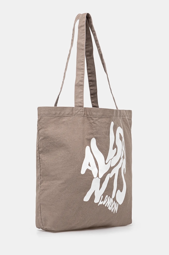 AllSaints geantă de bumbac ORLANDO37 x 36 x 11 cm M285XB bej SS25