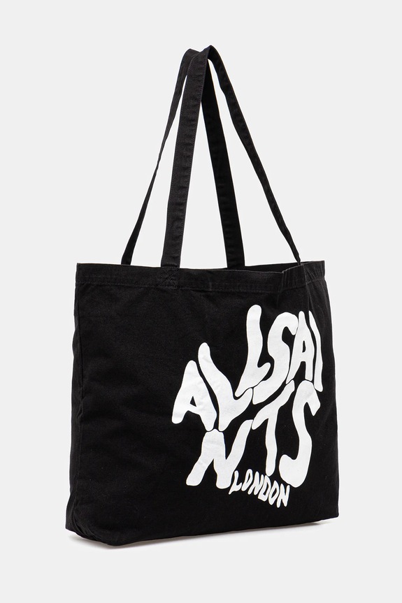 Bavlnená taška AllSaints ORLANDO37 x 36 x 11 cm M285XB čierna SS25