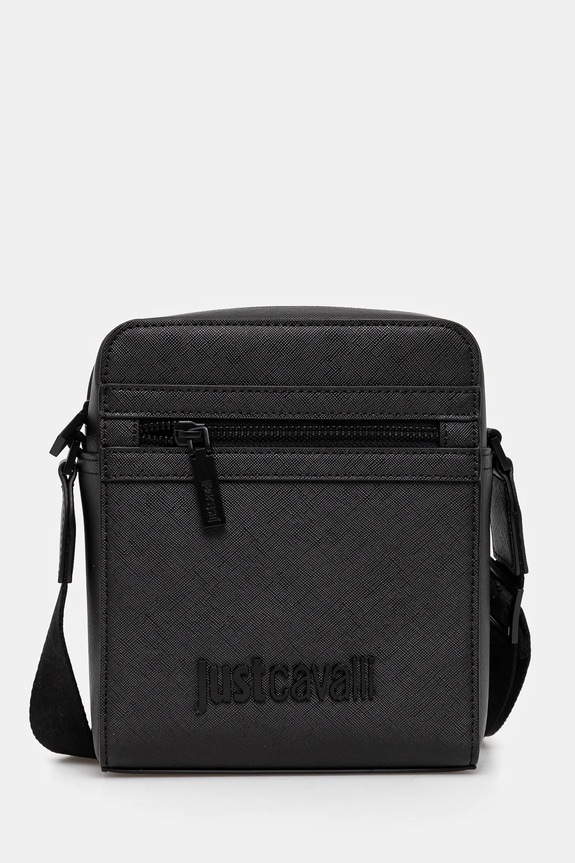 Σακίδιο Just Cavalli απομίμηση λείου δέρματος μαύρο 78QA4B32.ZSB85