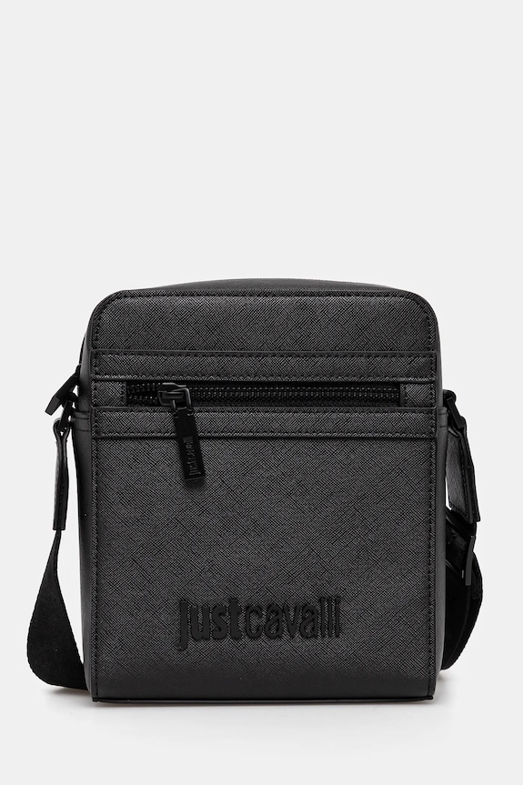 Σακίδιο Just Cavalli απομίμηση λείου δέρματος μαύρο 78QA4B32.ZSB85