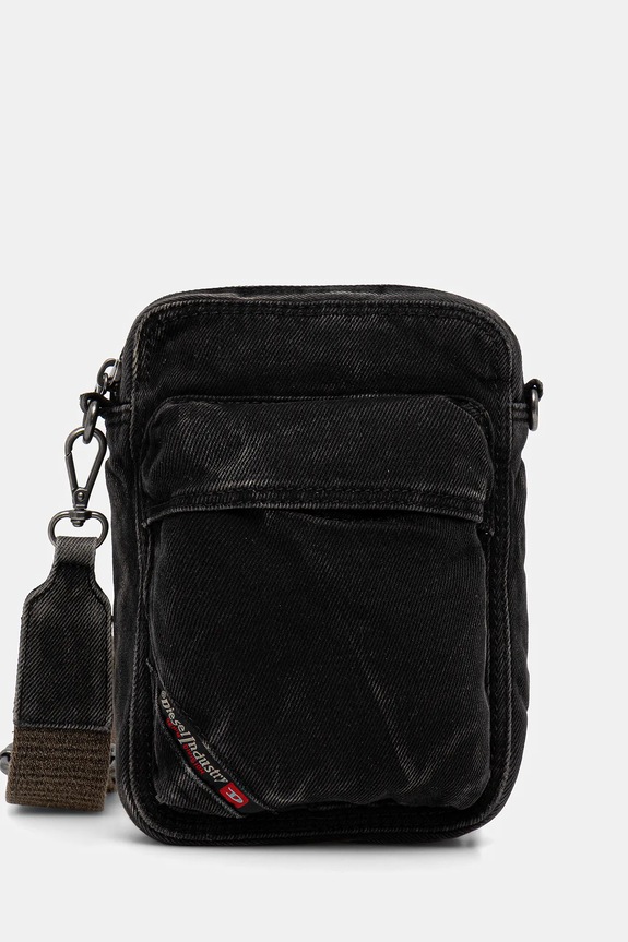 Τσάντα τζιν Diesel MULTI-PKTS MULTI-PKTS CROSSBOD υφασμάτινο μαύρο X10245.P4485