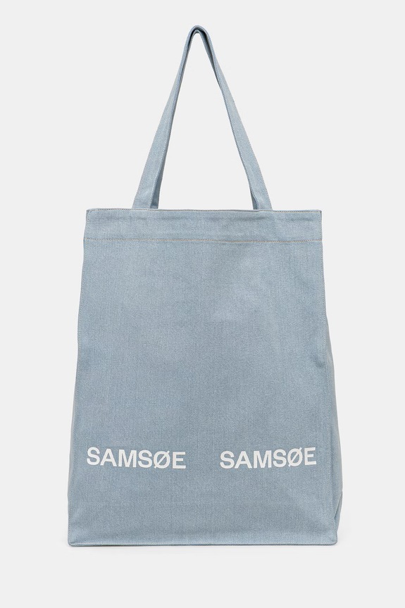 Samsoe Samsoe torba jeansowa SALUCA mieści A4 niebieski U25100002