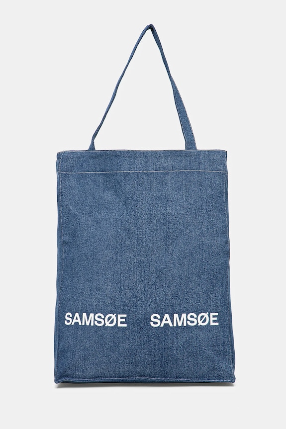 Τσάντα Samsoe Samsoe SALUCA υφασμάτινο μπλε U25100002