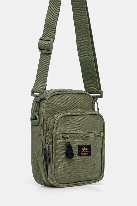 Torbica za okoli pasu Alpha Industries Label Messenger Bag S 156941 zelena SS25