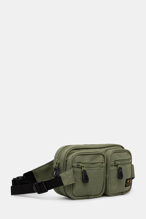 Taštička Alpha Industries Label Waist Bag 156943 zelená SS26