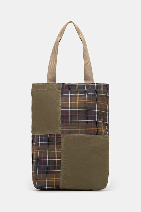 Barbour torba Barbour Transport Patchwork Tote Bag mieści A4 zielony UBA0741