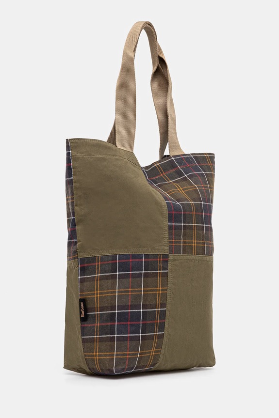 Barbour torba Barbour Transport Patchwork Tote Bag UBA0741 zielony SS25