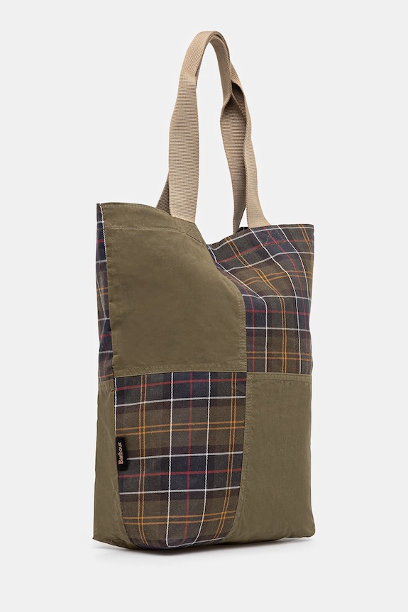 Barbour torba Barbour Transport Patchwork Tote Bag UBA0741 zielony SS25