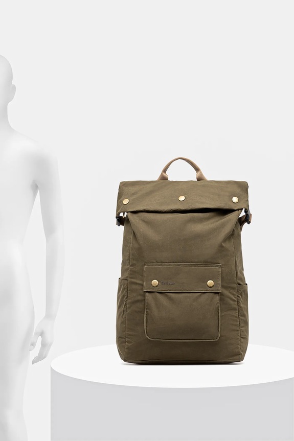 Barbour zaino in cotone Barbour Transport Foldover Backpack Bag UBA0746
