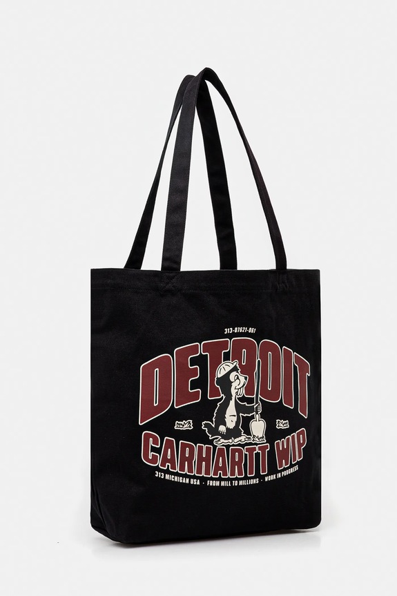 Бавовняна сумка Carhartt WIP Canvas Graphic Tote I033975.2VWXX чорний SS25