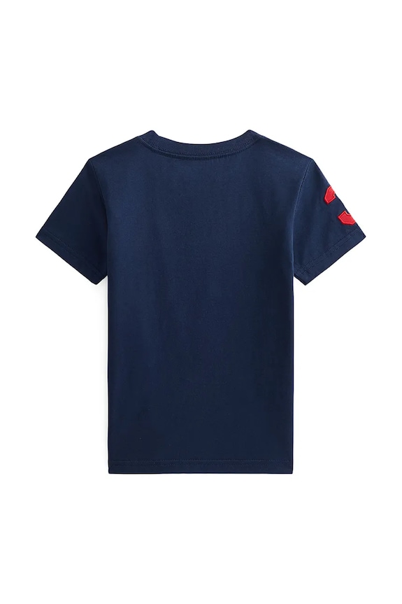 Detské bavlnené tričko Polo Ralph Lauren 322832907039 tmavomodrá SS25