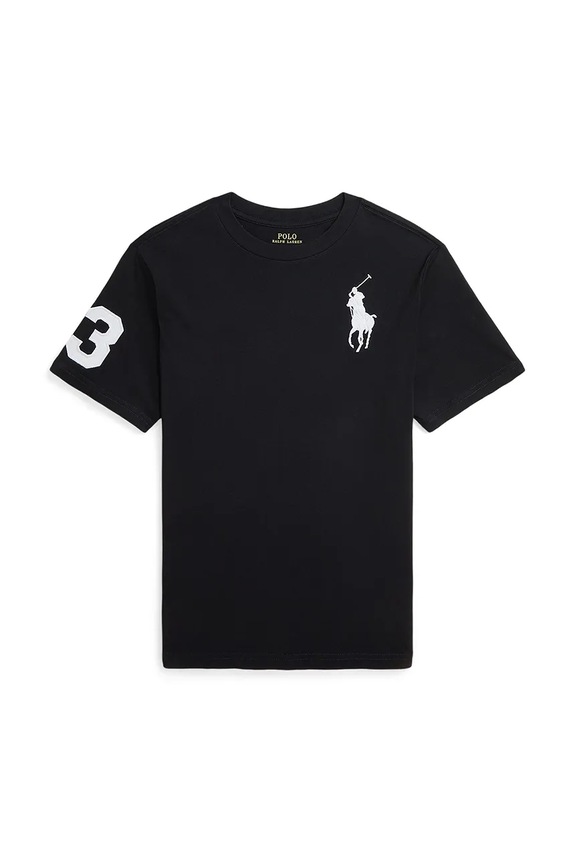 Polo Ralph Lauren gyerek pamut póló pamut fekete 323832907055