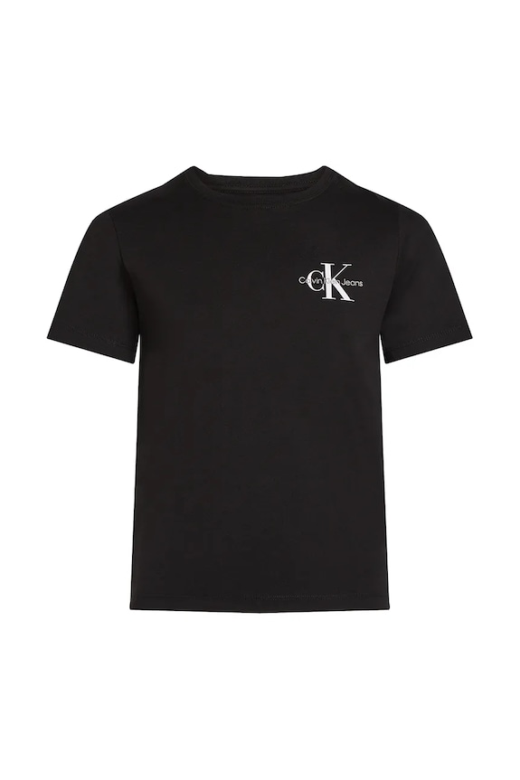 Dětské bavlněné tričko Calvin Klein Jeans 0 IU0IU00678.128.176.PPYA černá SS25