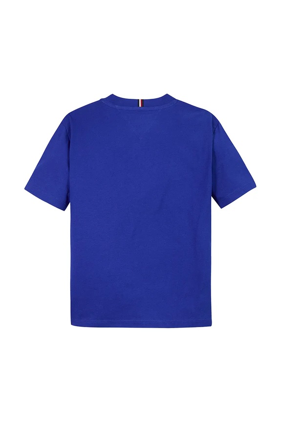 Момче Детска памучна тениска Tommy Hilfiger KB0KB09601.74.122.PPYA виолетов