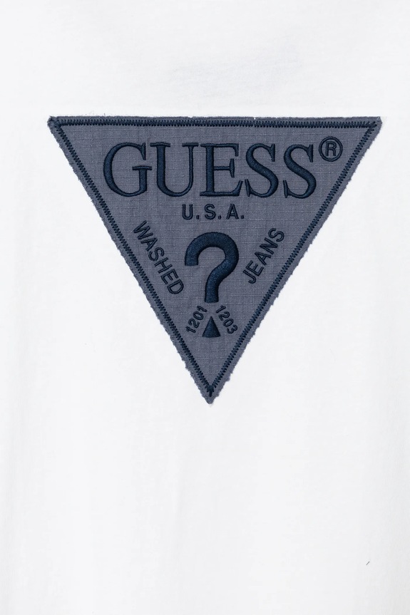 Αγορίστικα Παιδικό βαμβακερό μπλουζάκι Guess L5RI14.K8HM4.PPYA λευκό