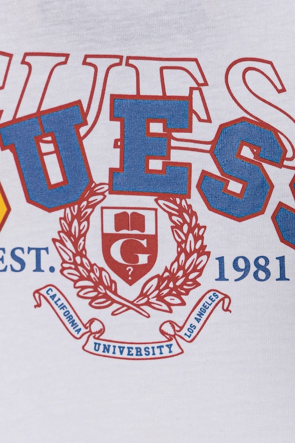 Chłopiec Guess t-shirt bawełniany dziecięcy N5RI00.K8HM4.PPYA biały