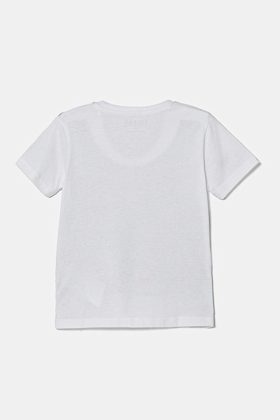 Guess t-shirt bawełniany dziecięcy N5RI28.K8HM4.PPYA biały SS25