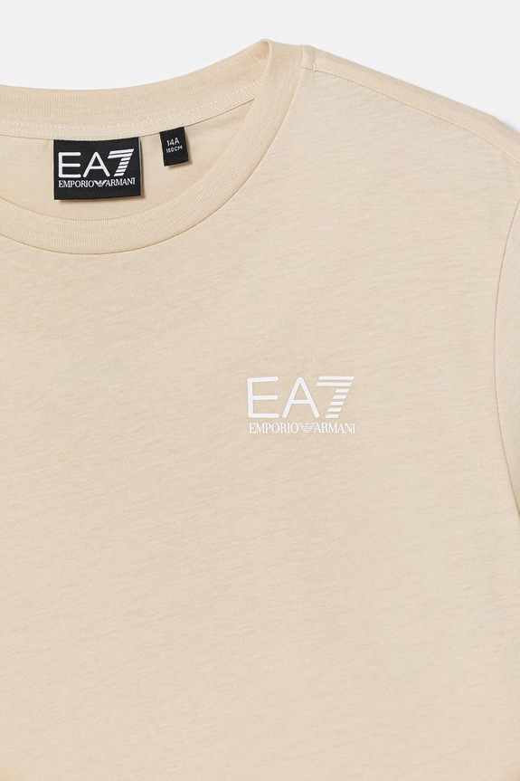 Băieți EA7 Emporio Armani tricou de bumbac pentru copii 7B000020.AF10378 bej