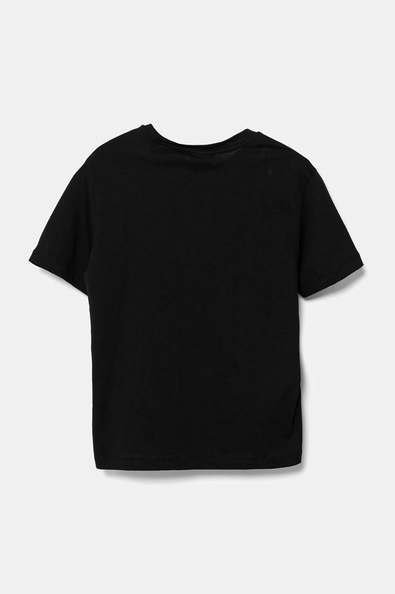 Παιδικό βαμβακερό μπλουζάκι EA7 Emporio Armani 7B000020.AF10378 μαύρο SS26