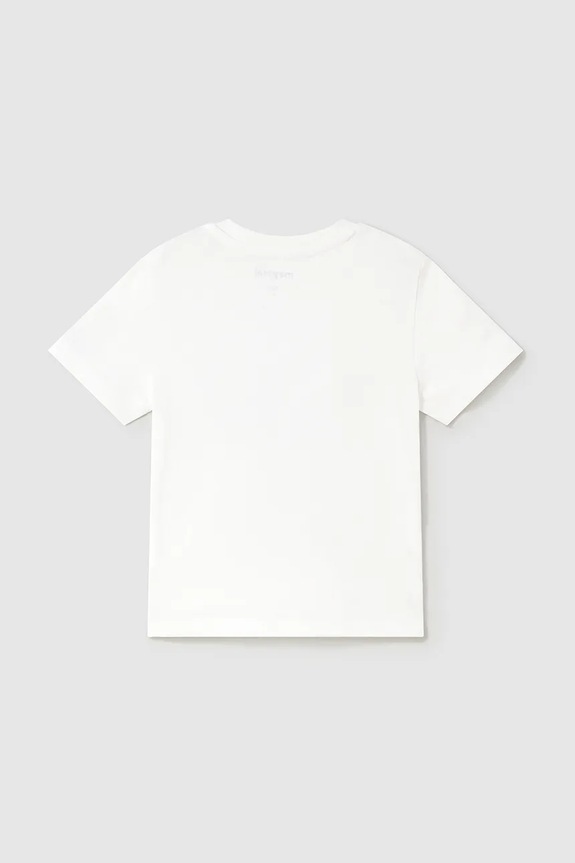 Mayoral t-shirt bawełniany dziecięcy 1059.3E.Baby.PPYA biały SS25