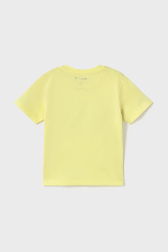 Mayoral t-shirt bawełniany dziecięcy 1059.3E.Baby.PPYA żółty SS25