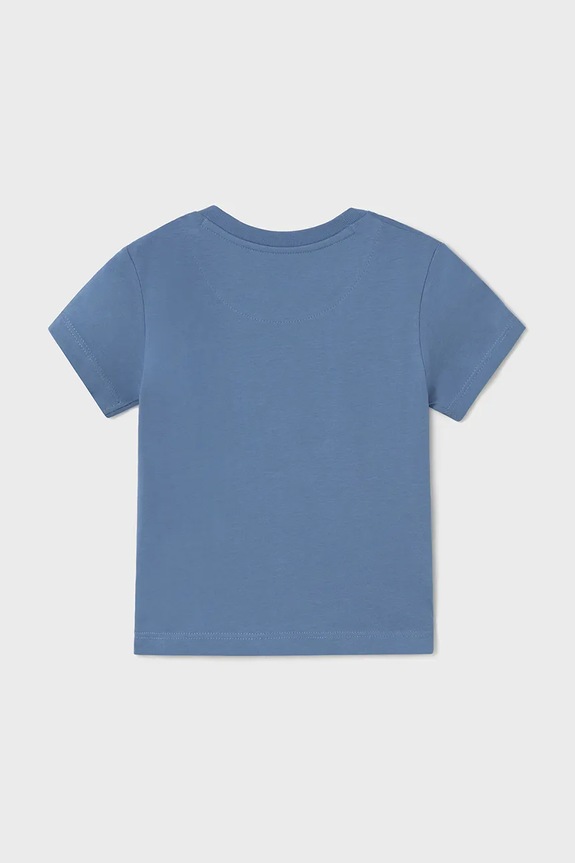 Mayoral t-shirt bawełniany dziecięcy 1064.3H.Baby.PPYA niebieski SS25
