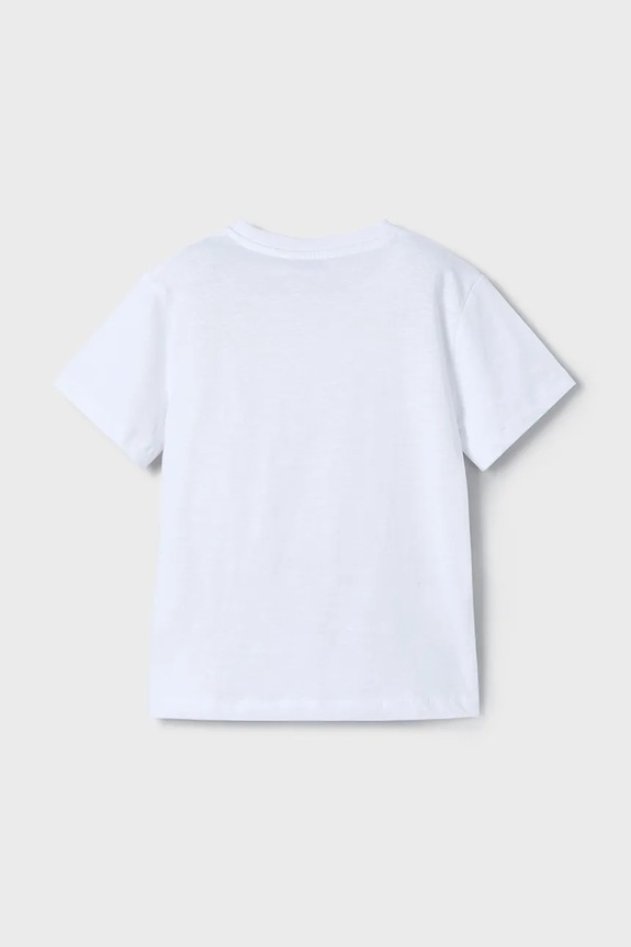 Mayoral t-shirt bawełniany dziecięcy 3031.5E.Mini.PPYA biały SS25
