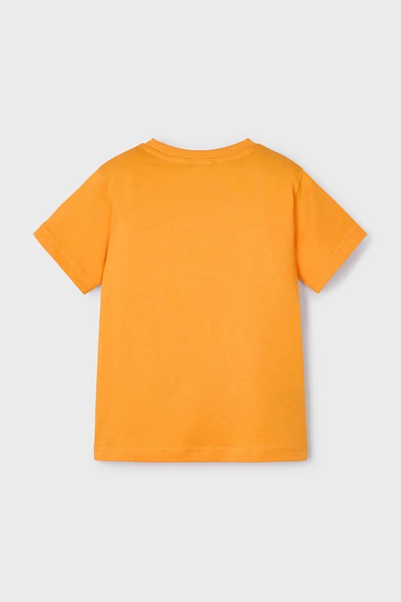 Dětské bavlněné tričko Mayoral 3036.5F.Mini.PPYA oranžová SS25