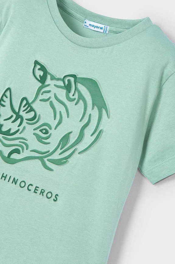 Dječja pamučna majica kratkih rukava Mayoral zelena 3042.5H.Mini.PPYA