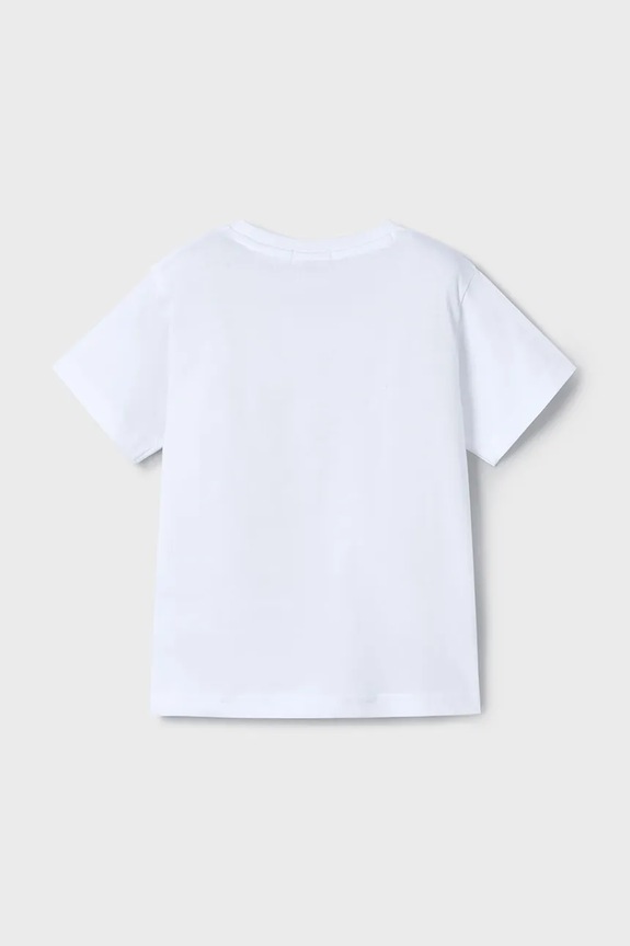 Mayoral t-shirt bawełniany dziecięcy 3044.5H.Mini.PPYA niebieski SS25