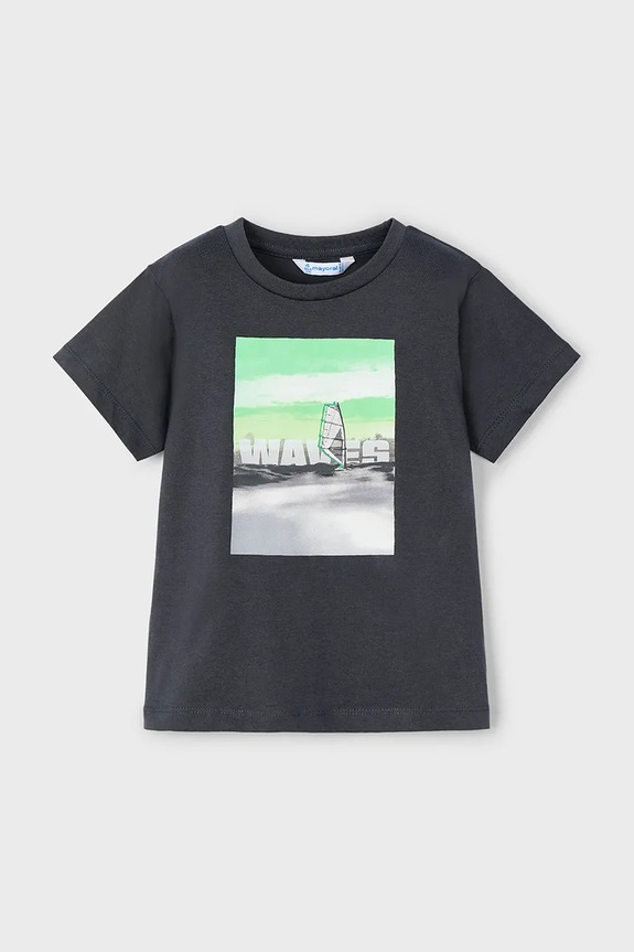 Mayoral t-shirt bawełniany dziecięcy 2-pack 3049.5J.Mini.PPYA czarny SS25